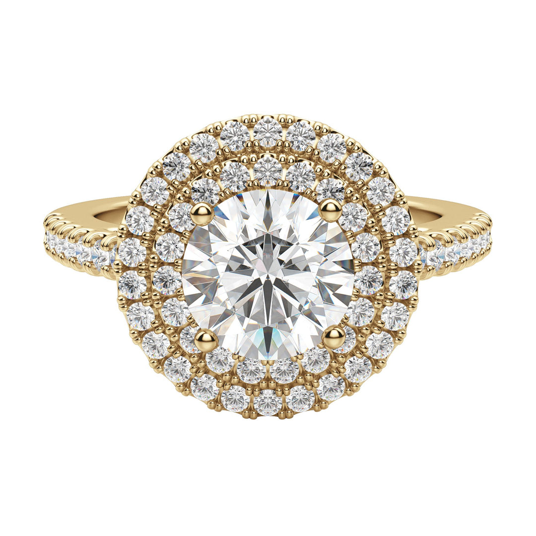 ECHO ROUND CUT MOISSANITE ENGAGEMENT RING