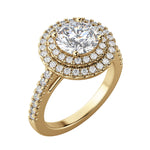 Load image into Gallery viewer, ECHO ROUND CUT MOISSANITE ENGAGEMENT RING