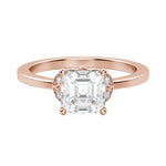 Load image into Gallery viewer, EDEN ASSCHER CUT MOISSANITE ENGAGEMENT RING