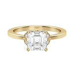 Load image into Gallery viewer, EDEN ASSCHER CUT MOISSANITE ENGAGEMENT RING
