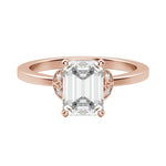 Load image into Gallery viewer, EDEN EMERALD CUT MOISSANITE ENGAGEMENT RING
