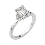 Load image into Gallery viewer, EDEN EMERALD CUT MOISSANITE ENGAGEMENT RING