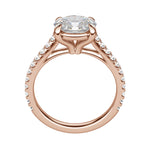 Load image into Gallery viewer, EDGY ACCENTED OVAL CUT MOISSANITE ENGAGEMENT RING