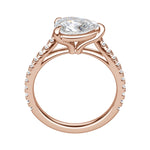 Load image into Gallery viewer, EDGY ACCENTED PEAR CUT MOISSANITE ENGAGEMENT RING