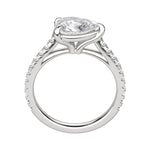 Load image into Gallery viewer, EDGY ACCENTED PEAR CUT MOISSANITE ENGAGEMENT RING