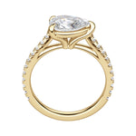 Load image into Gallery viewer, EDGY ACCENTED PEAR CUT MOISSANITE ENGAGEMENT RING