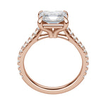 Load image into Gallery viewer, EDGY ACCENTED RADIANT CUT MOISSANITE ENGAGEMENT RING