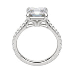 Load image into Gallery viewer, EDGY ACCENTED RADIANT CUT MOISSANITE ENGAGEMENT RING