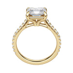 Load image into Gallery viewer, EDGY ACCENTED RADIANT CUT MOISSANITE ENGAGEMENT RING