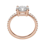 Load image into Gallery viewer, EDGY BASKET ACCENTED OVAL CUT MOISSANITE ENGAGEMENT RING