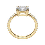 Load image into Gallery viewer, EDGY BASKET ACCENTED OVAL CUT MOISSANITE ENGAGEMENT RING