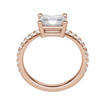 Load image into Gallery viewer, EDGY BASKET ACCENTED RADIANT CUT MOISSANITE ENGAGEMENT RING