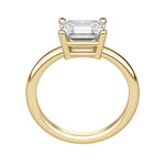 Load image into Gallery viewer, EDGY BASKET CLASSIC EMERALD CUT MOISSANITE ENGAGEMENT RING