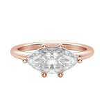 Load image into Gallery viewer, EDGY BASKET CLASSIC MARQUISE CUT MOISSANITE ENGAGEMENT RING