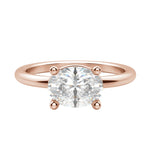 Load image into Gallery viewer, EDGY BASKET CLASSIC OVAL CUT MOISSANITE ENGAGEMENT RING