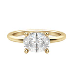Load image into Gallery viewer, EDGY BASKET CLASSIC OVAL CUT MOISSANITE ENGAGEMENT RING