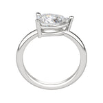 Load image into Gallery viewer, EDGY BASKET CLASSIC PEAR CUT MOISSANITE ENGAGEMENT RING