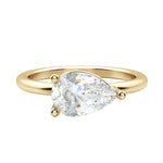 Load image into Gallery viewer, EDGY BASKET CLASSIC PEAR CUT MOISSANITE ENGAGEMENT RING