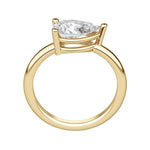 Load image into Gallery viewer, EDGY BASKET CLASSIC PEAR CUT MOISSANITE ENGAGEMENT RING