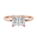 Load image into Gallery viewer, EDGY BASKET CLASSIC RADIANT CUT MOISSANITE ENGAGEMENT RING