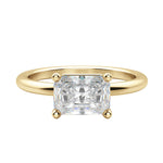 Load image into Gallery viewer, EDGY BASKET CLASSIC RADIANT CUT MOISSANITE ENGAGEMENT RING