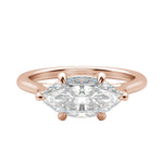 Load image into Gallery viewer, EDGY CLASSIC MARQUISE CUT MOISSANITE ENGAGEMENT RING