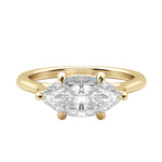 Load image into Gallery viewer, EDGY CLASSIC MARQUISE CUT MOISSANITE ENGAGEMENT RING