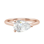 Load image into Gallery viewer, EDGY CLASSIC PEAR CUT MOISSANITE ENGAGEMENT RING