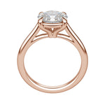 Load image into Gallery viewer, EDGY CLASSIC OVAL CUT MOISSANITE ENGAGEMENT RING
