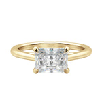 Load image into Gallery viewer, EDGY CLASSIC RADIANT CUT MOISSANITE ENGAGEMENT RING