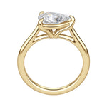 Load image into Gallery viewer, EDGY CLASSIC PEAR CUT MOISSANITE ENGAGEMENT RING