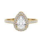 Load image into Gallery viewer, ENVY PEAR CUT MOISSANITE ENGAGEMENT RING