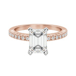 Load image into Gallery viewer, FATE EMERALD CUT MOISSANITE ENGAGEMENT RING