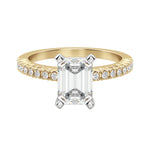 Load image into Gallery viewer, FATE EMERALD CUT MOISSANITE ENGAGEMENT RING