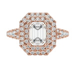 Load image into Gallery viewer, GLOW EMERALD CUT MOISSANITE ENGAGEMENT RING