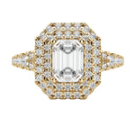 Load image into Gallery viewer, GLOW EMERALD CUT MOISSANITE ENGAGEMENT RING