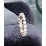 Load image into Gallery viewer, FULL ETERNITY VINTAGE STACKING MATCHING BRIDAL MOISSANITE WEDDING BAND