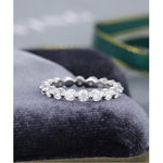 Load image into Gallery viewer, FULL ETERNITY VINTAGE STACKING MATCHING BRIDAL MOISSANITE WEDDING BAND