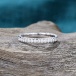 Load image into Gallery viewer, FULL ETERNITY WHITE GOLD FULL CIRCLE BRIDAL MATCHING STACKING PROMISE RING GIFT