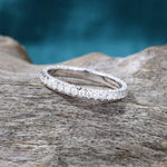 Load image into Gallery viewer, FULL ETERNITY WHITE GOLD FULL CIRCLE BRIDAL MATCHING STACKING PROMISE RING GIFT