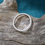 Load image into Gallery viewer, FULL ETERNITY WHITE GOLD FULL CIRCLE BRIDAL MATCHING STACKING PROMISE RING GIFT