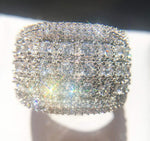 Load image into Gallery viewer, FULL ICED OUT MOISSANITE CUSTOM MEN’S SPINNING BAND PARTY RINGS,HIP HOP JEWELRY