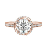 Load image into Gallery viewer, HAIL ROUND CUT MOISSANITE ENGAGEMENT RING