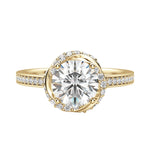 Load image into Gallery viewer, HAIL ROUND CUT MOISSANITE ENGAGEMENT RING
