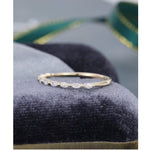 Load image into Gallery viewer, HALF ETERNITY VINTAGE YELLOW GOLD MARQUISE CUT MOISSANITE STACKING WEDDING BAND FOR WOMEN