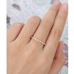 Load image into Gallery viewer, HALF ETERNITY VINTAGE YELLOW GOLD MARQUISE CUT MOISSANITE STACKING WEDDING BAND FOR WOMEN