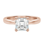 Load image into Gallery viewer, HARP ASSCHER CUT MOISSANITE ENGAGEMENT RING