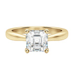 Load image into Gallery viewer, HARP ASSCHER CUT MOISSANITE ENGAGEMENT RING