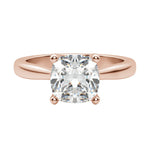 Load image into Gallery viewer, HARP CUSHION CUT MOISSANITE ENGAGEMENT RING