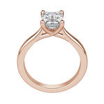 Load image into Gallery viewer, HARP EMERALD CUT MOISSANITE ENGAGEMENT RING